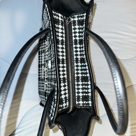 Kate Spade Black, Blue and White Checkered Tote Bag - Picture 3 of 14